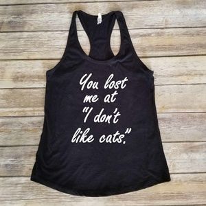 You Lost Me at I Don't Like Cats racerback tank